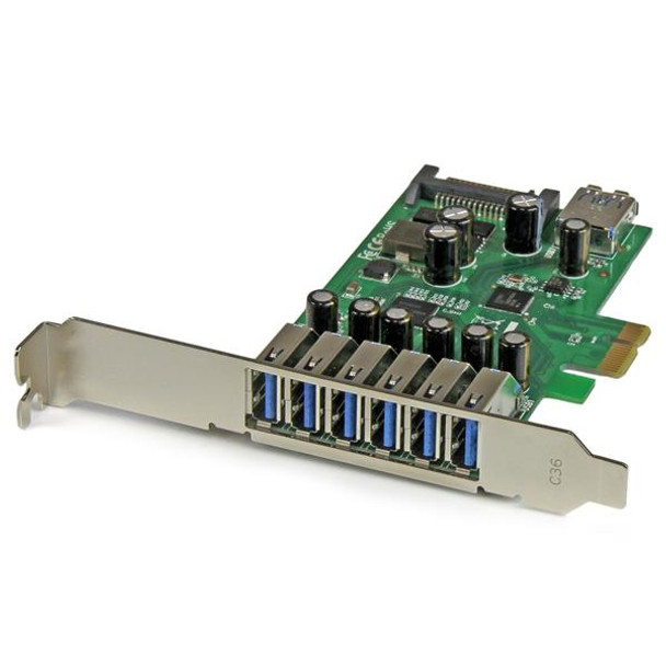 StarTech.com 7-Port PCI Express USB 3.0 Card - Standard and Low-Profile Design PEXUSB3S7