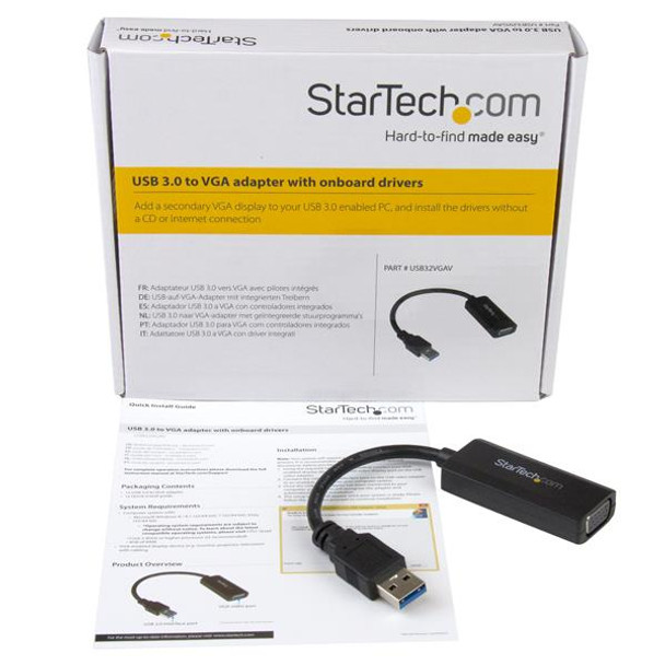 StarTech.com USB 3.0 to VGA Adapter - On-Board Driver Installation - 1920x1200 USB32VGAV