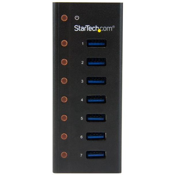 StarTech.com 7-Port USB 3.0 Hub - Desktop or Wall-Mountable Metal Enclosure ST7300U3M