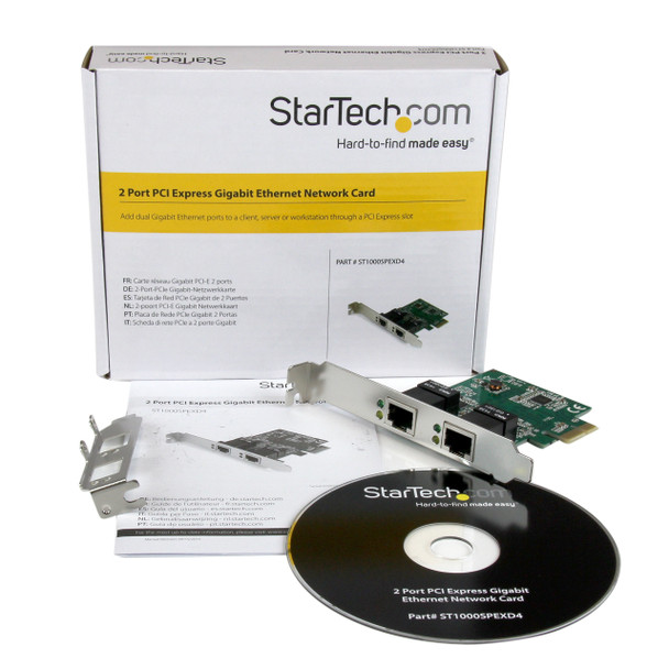 Startech.Com Dual Port Gigabit Pci Express Server Network Adapter Card - Pcie Nic St1000Spexd4