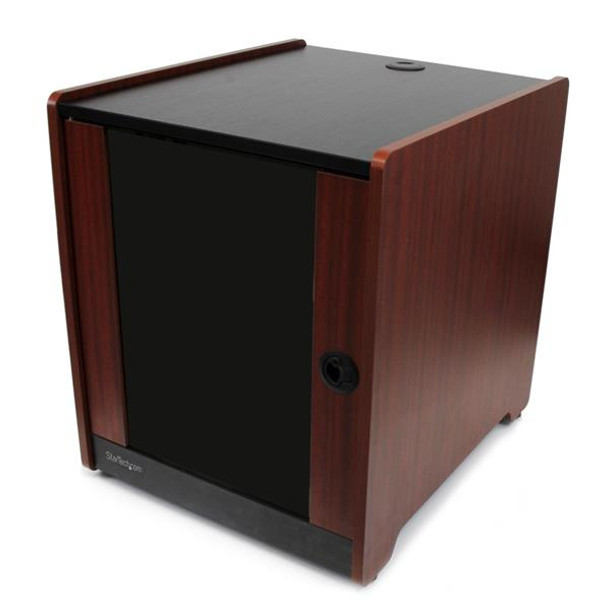 StarTech.com 12U Rack Enclosure Server Cabinet - 20.6 in. Deep - Wood Finish - Flat Pack RKWOODCAB12