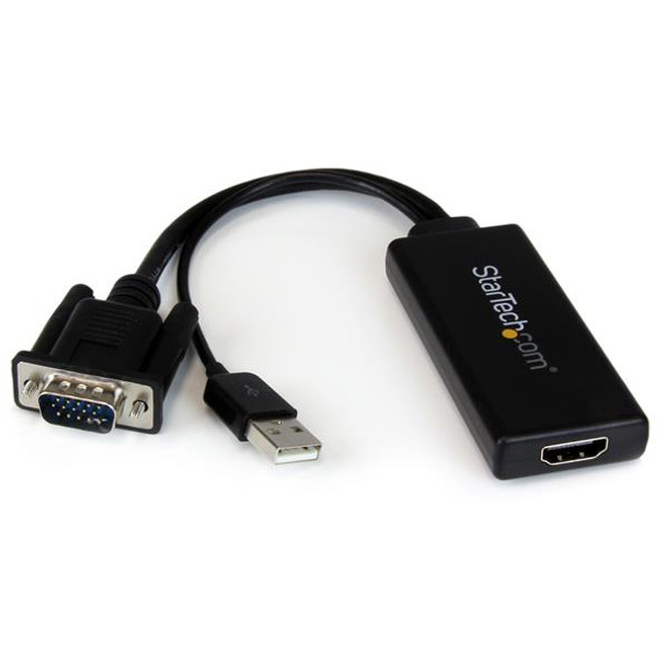 Startech.Com Vga To Hdmi Adapter With Usb Audio & Power – Portable Vga To Hdmi Converter – 1080P Vga2Hdu