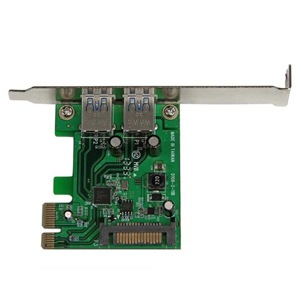 StarTech.com 2 Port PCI Express (PCIe) SuperSpeed USB 3.0 Card Adapter with UASP - SATA Power PEXUSB3S24
