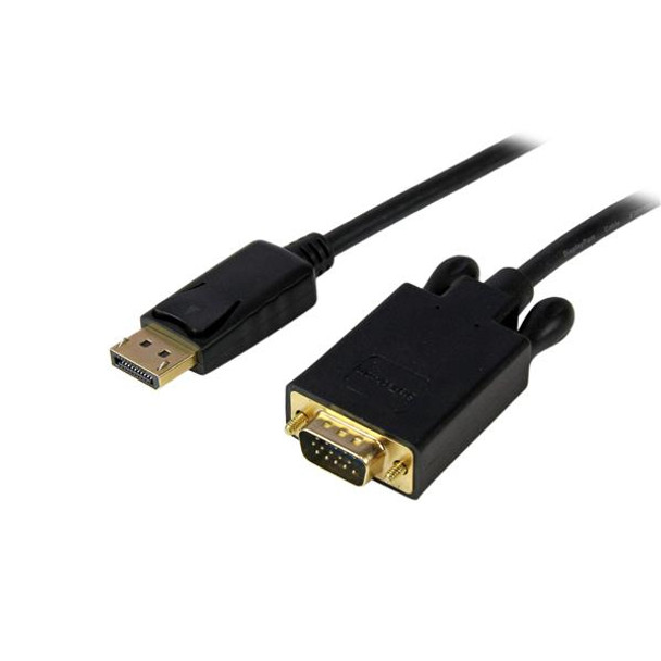 Startech.Com 10 Ft Displayport To Vga Adapter Converter Cable – Dp To Vga 1920X1200 - Black Dp2Vgamm10B