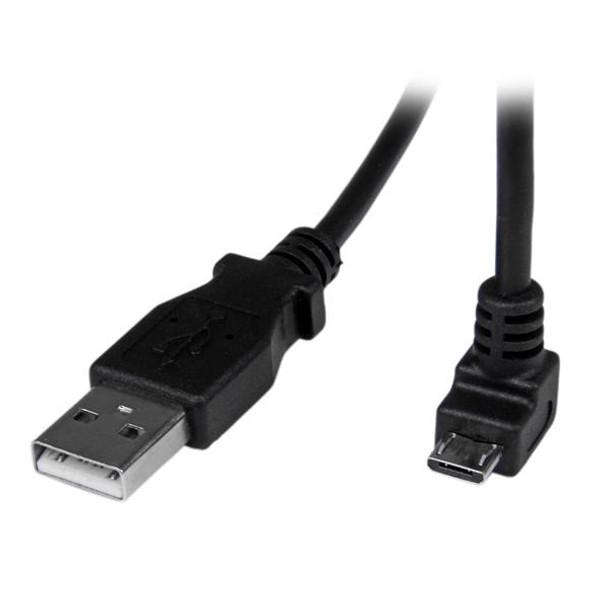 Startech.Com 2M Micro Usb Cable - A To Down Angle Micro B Usbaub2Md