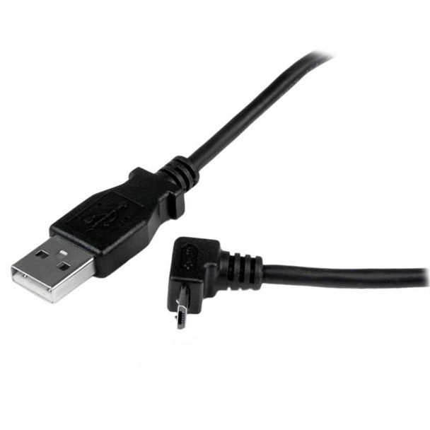 StarTech.com 1m Micro USB Cable - A to Up Angle Micro B USBAUB1MU