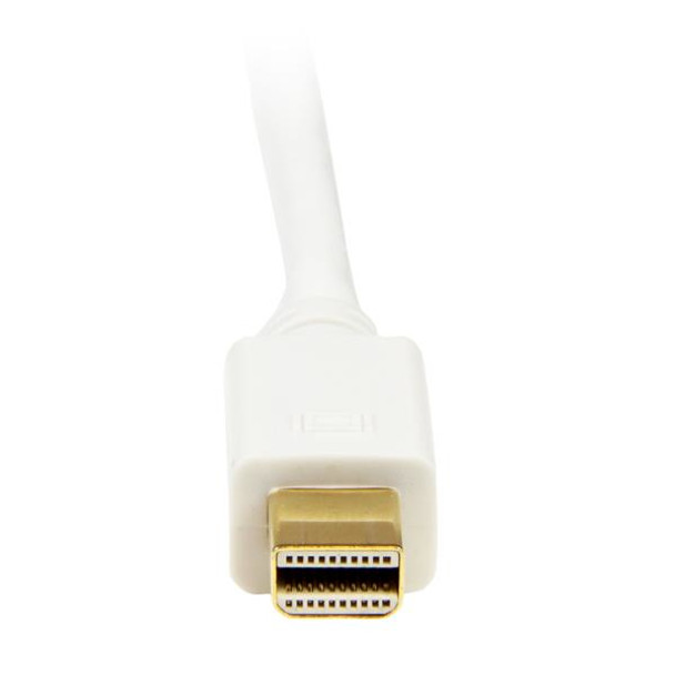 StarTech.com 6 ft Mini DisplayPort to DVI Adapter Converter Cable – Mini DP to DVI 1920x1200 - White MDP2DVIMM6W