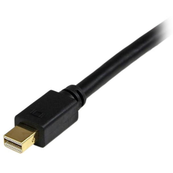 StarTech.com 10 ft Mini DisplayPort to DVI Adapter Converter Cable – Mini DP to DVI 1920x1200 - Black MDP2DVIMM10B