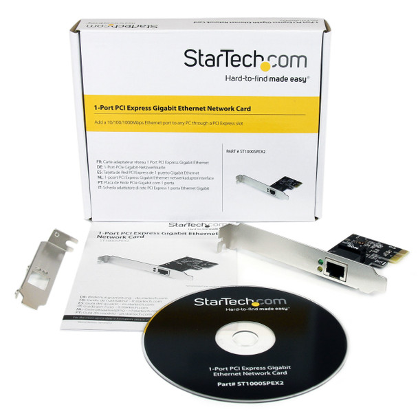 Startech.Com 1 Port Pci Express Pcie Gigabit Network Server Adapter Nic Card - Dual Profile St1000Spex2