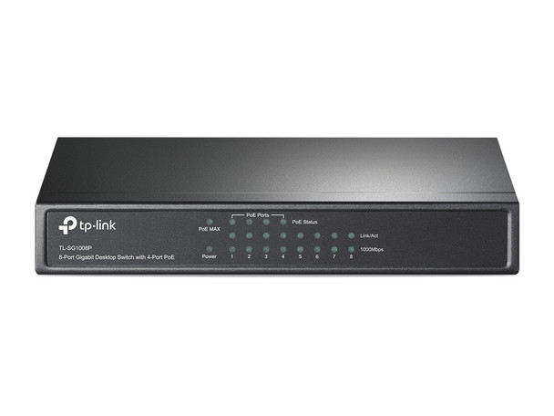TP-LINK 8-Port Gigabit Desktop PoE Switch with 4-Port TL-SG1008P