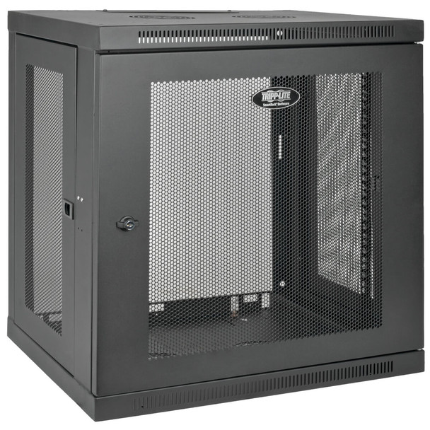 Tripp Lite 12U Wall Mount Rack Enclosure Server Cabinet with Door & Side Panels, Low-Profile Switch-Depth SRW12U