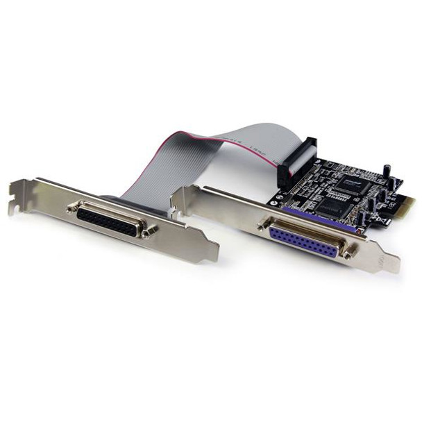 StarTech.com 2 Port PCI Express / PCI-e Parallel Adapter Card – IEEE 1284 with Low Profile Bracket PEX2PECP2