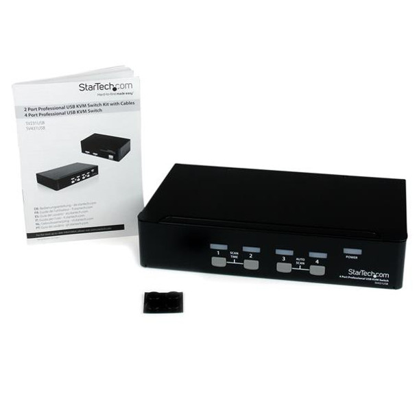 StarTech.com 4 Port Professional VGA USB KVM Switch with Hub SV431USB