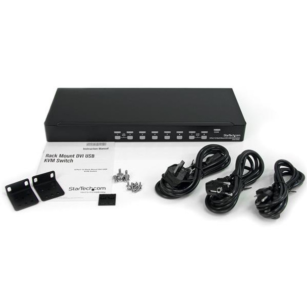 Startech.Com 8 Port 1U Rackmount Dvi Usb Kvm Switch Sv831Dviu