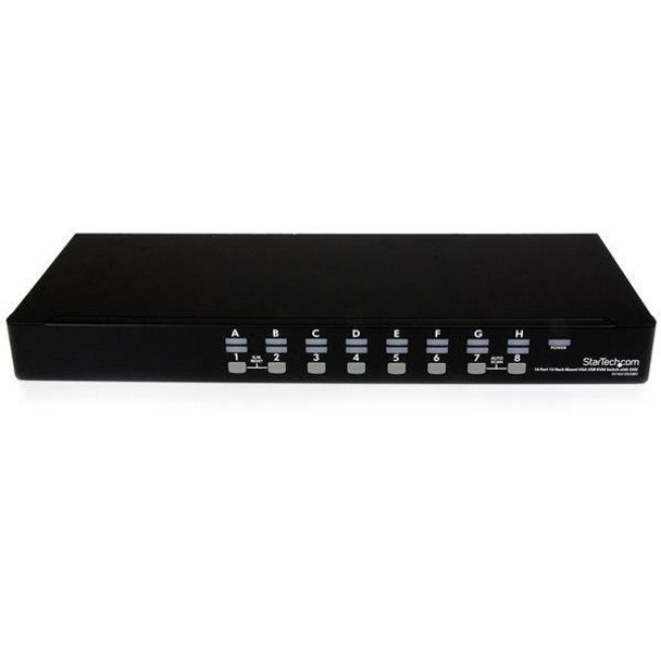 StarTech.com 16 Port 1U Rackmount USB KVM Switch Kit with OSD and Cables SV1631DUSBUK