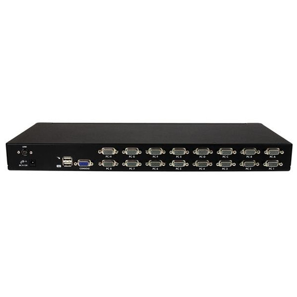 StarTech.com 16 Port 1U Rackmount USB KVM Switch Kit with OSD and Cables SV1631DUSBUK