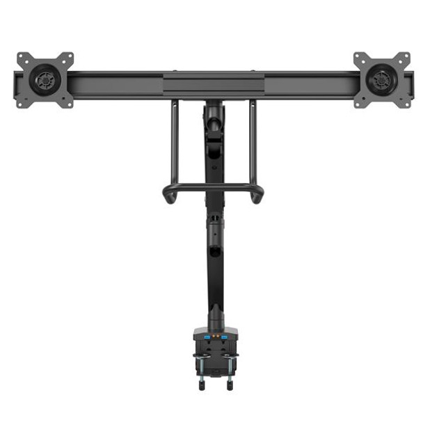 StarTech.com Desk Mount Dual Monitor Arm with USB & Audio - Slim Full Motion Adjustable Dual Monitor VESA Mount for up to 32" Displays - Ergonomic Articulating - C-Clamp/Grommet ARMSLIMDUAL2USB3