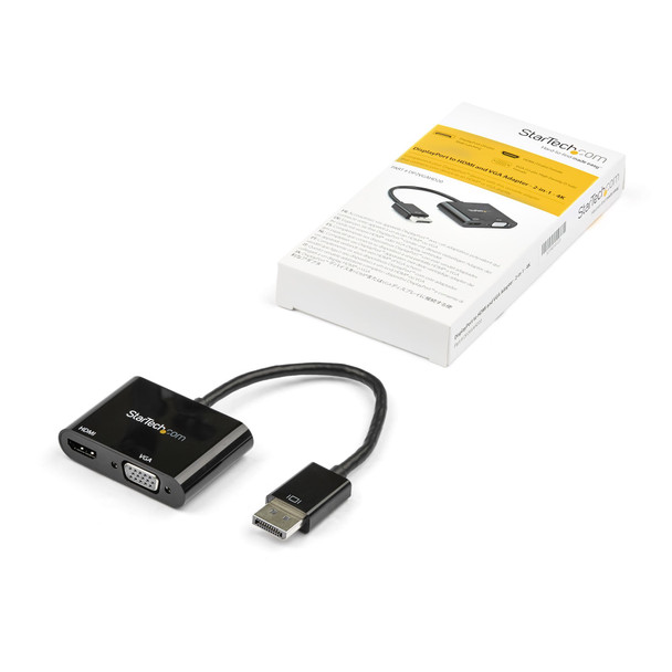 StarTech.com DisplayPort to HDMI VGA Adapter - 4K 60Hz DP2VGAHD20