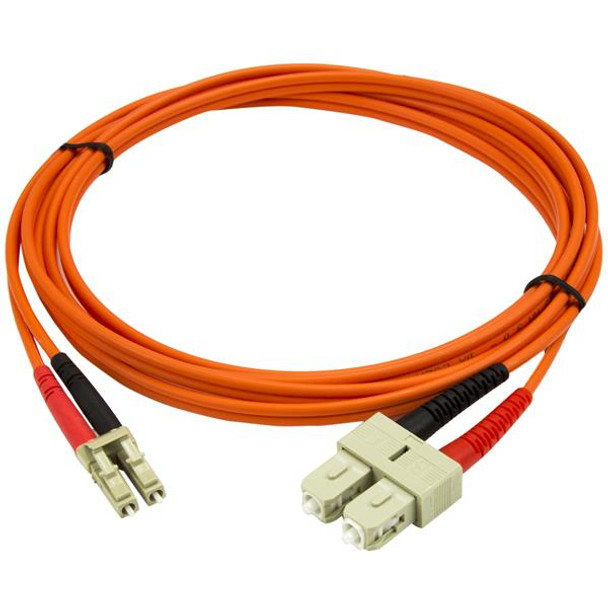 StarTech.com Fiber Optic Cable - Multimode Duplex 50/125 - LSZH - LC/SC - 2 m 50FIBLCSC2