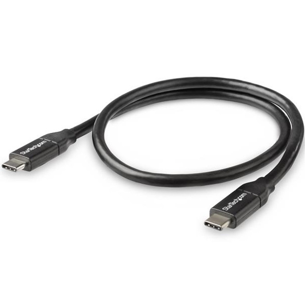 StarTech.com USB-C to USB-C Cable w/ 5A PD - M/M - 0.5 m - USB 2.0 - USB-IF Certified USB2C5C50CM