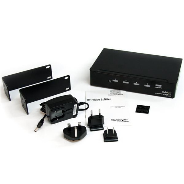StarTech.com 4 Port DVI Video Splitter with Audio ST124DVIA