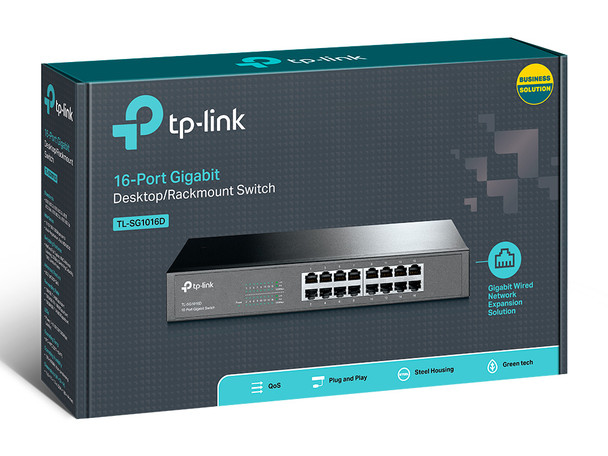 TP-LINK 16-Port Gigabit Desktop/Rackmount Network Switch TL-SG1016D