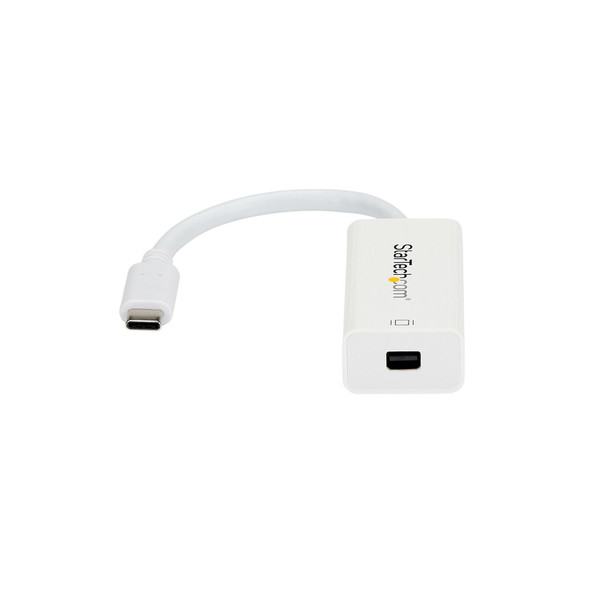 Startech.Com Usb-C To Mini Displayport Adapter - 4K 60Hz - White Cdp2Mdp