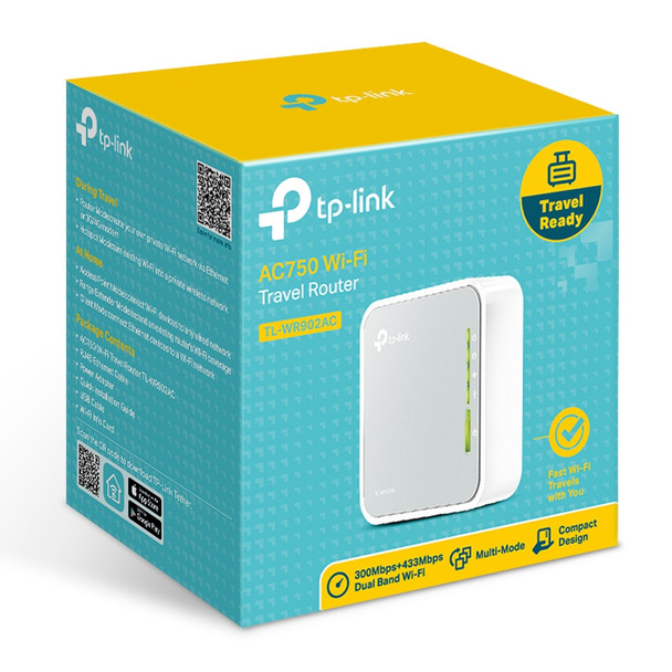 TP-LINK AC750 Wireless Travel WiFi Router TL-WR902AC