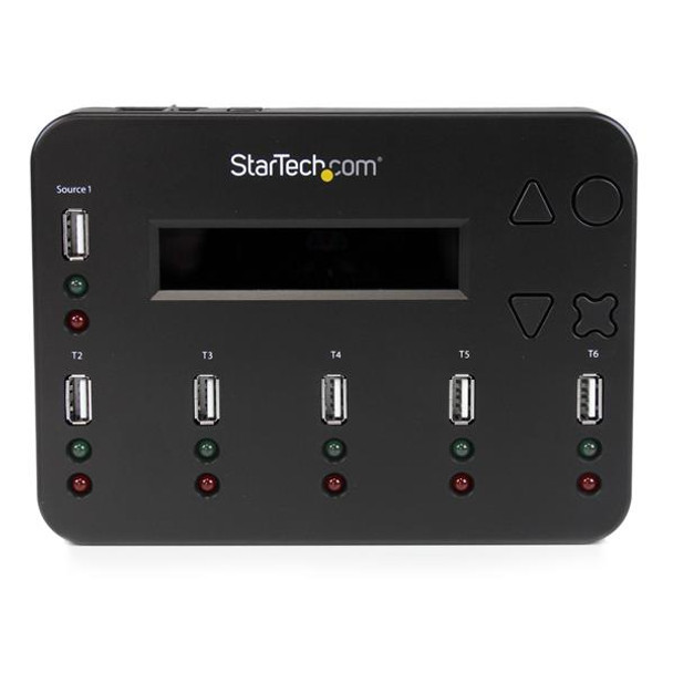 StarTech.com Standalone 1:5 USB Flash Drive Duplicator and Eraser – Flash Drive Copier USBDUP15