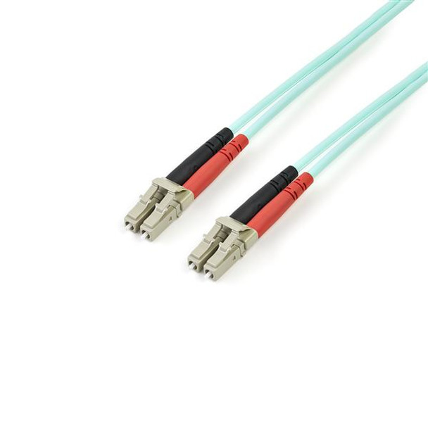 StarTech.com Fiber Optic Cable - 10 Gb Aqua - Multimode Duplex 50/125 - LSZH - LC/LC - 3 m A50FBLCLC3