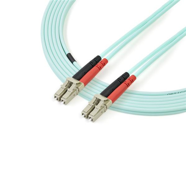 StarTech.com Fiber Optic Cable - 10 Gb Aqua - Multimode Duplex 50/125 - LSZH - LC/LC - 3 m A50FBLCLC3
