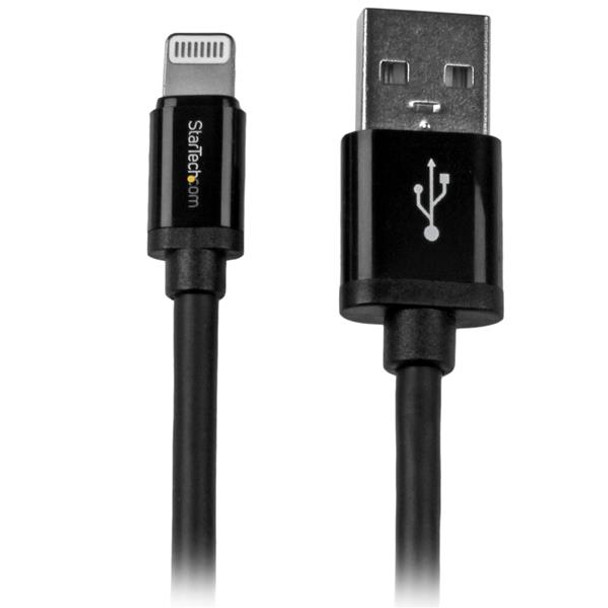 Startech.Com 2 M (6 Ft.) Usb To Lightning Cable - Long Iphone / Ipad / Ipod Charger Cable - Lightning To Usb Cable - Apple Mfi Certified - Black Usblt2Mb