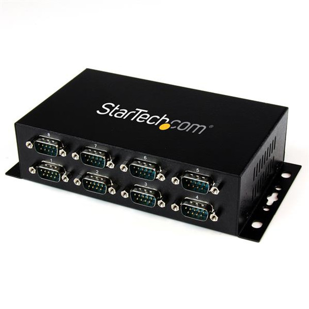 StarTech.com 8 Port USB to DB9 RS232 Serial Adapter Hub – Industrial DIN Rail and Wall Mountable ICUSB2328I