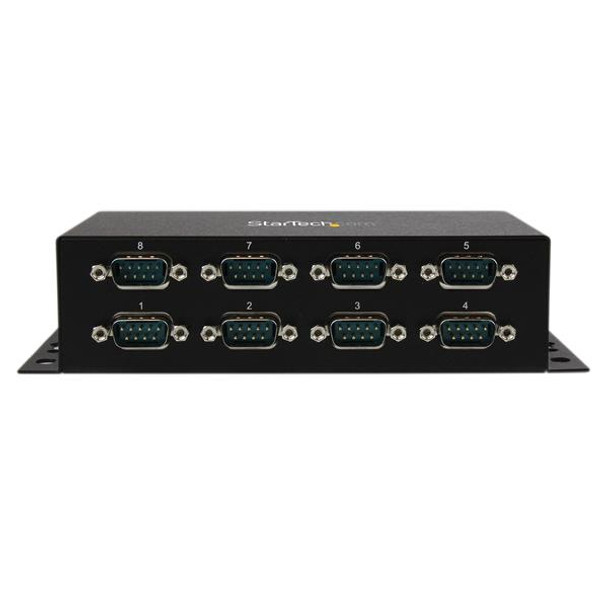 StarTech.com 8 Port USB to DB9 RS232 Serial Adapter Hub – Industrial DIN Rail and Wall Mountable ICUSB2328I