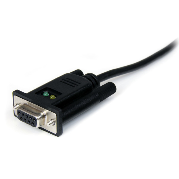 StarTech.com 1 Port USB to Null Modem RS232 DB9 Serial DCE Adapter Cable with FTDI ICUSB232FTN