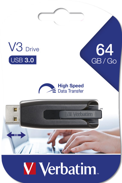 Verbatim V3 - USB 3.0 Drive 64 GB - Black 49174