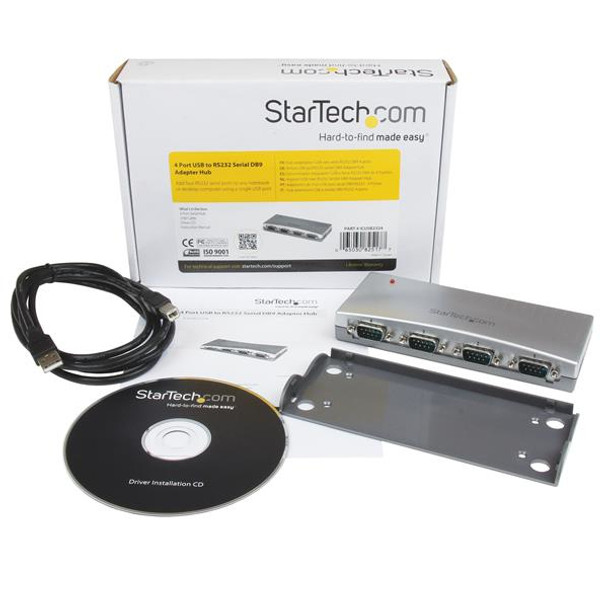 Startech.Com 4 Port Usb To Rs232 Serial Db9 Adapter Hub Icusb2324