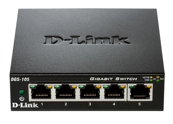 D-Link DGS-105 network switch Unmanaged Black DGS-105