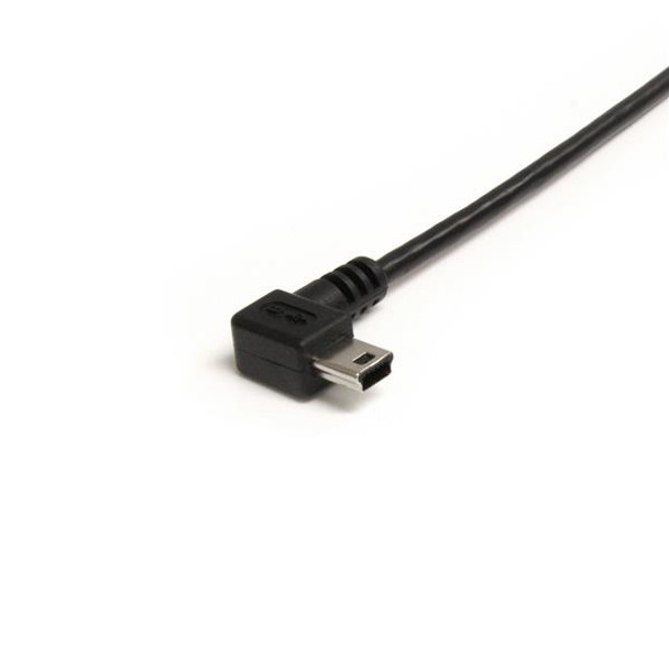 StarTech.com 3 ft Mini USB Cable - A to Right Angle Mini B USB2HABM3RA