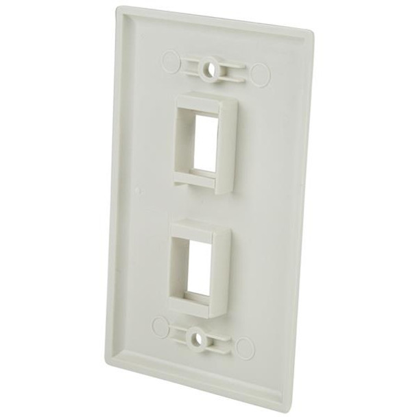 StarTech.com Dual Outlet RJ45 Universal Wall Plate White PLATE2WH