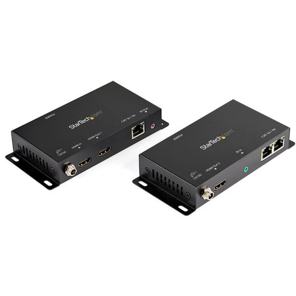 StarTech.com HDMI over IP Extender - 1080p 60Hz HDMI Video over Ethernet/LAN Extender through Network Switch - Transmitter/Receiver Kit - up to 490ft (150m) over Cat5e/Cat6 Cable ST12MHDLNV