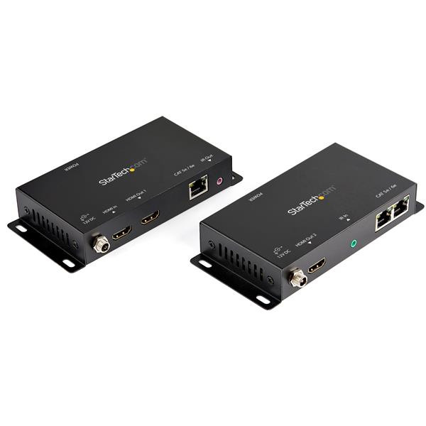 StarTech.com HDMI over IP Extender - 1080p 60Hz HDMI Video over Ethernet/LAN Extender through Network Switch - Transmitter/Receiver Kit - up to 490ft (150m) over Cat5e/Cat6 Cable ST12MHDLNV