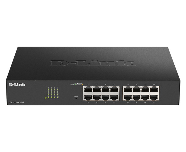 D-Link DGS-1100-16V2 network switch Managed Gigabit Ethernet (10/100/1000) Black DGS-1100-16V2