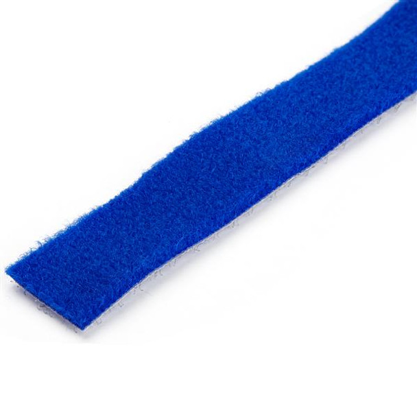 StarTech.com 25ft Hook and Loop Roll - Cut-to-Size Reusable Cable Ties - Bulk Industrial Wire Fastener Tape /Adjustable Fabric Wraps Blue / Resuable Self Gripping Cable Management Straps (HKLP25BL) HKLP25BL