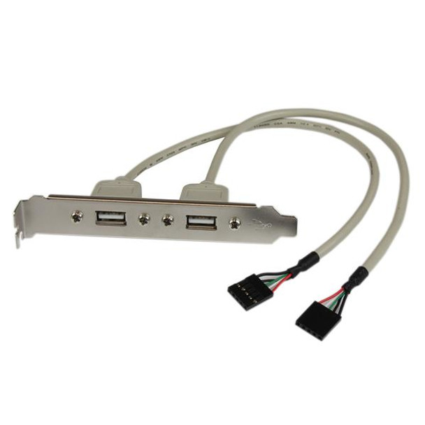 StarTech.com 2 Port USB A Female Slot Plate Adapter USBPLATE