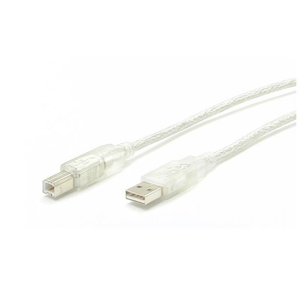 Startech.Com 10 Ft Transparent Usb 2.0 Cable - A To B Usbfab10T