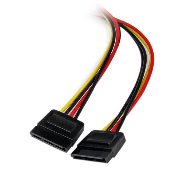 StarTech.com 12in LP4 to 2x SATA Power Y Cable Adapter PYO2LP4SATA