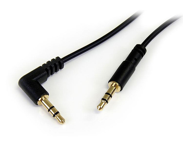 Startech.Com 6 Ft Slim 3.5Mm To Right Angle Stereo Audio Cable - M/M Mu6Mmsra