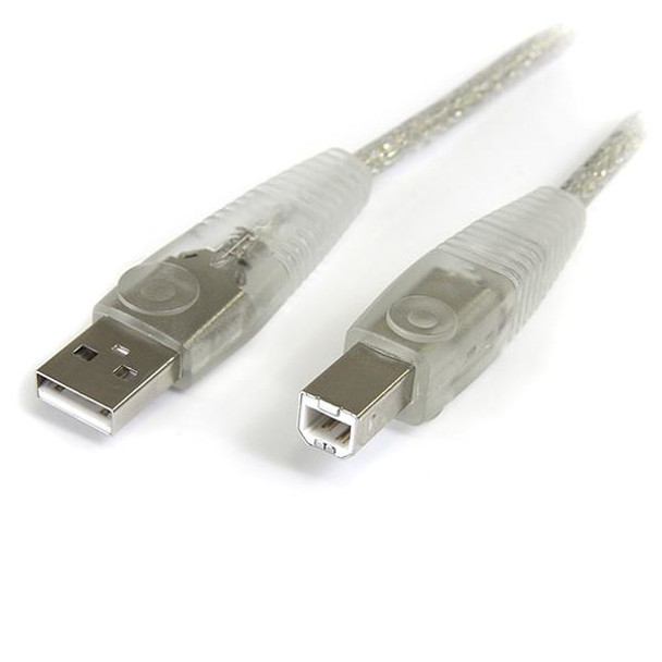 StarTech.com 6 ft Transparent USB 2.0 Cable - A to B USB2HAB6T