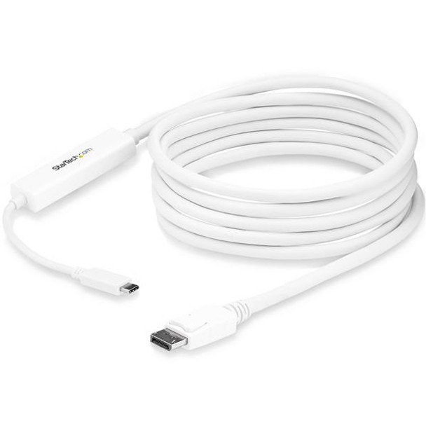 StarTech.com 9.8 ft. (3 m) USB-C to DisplayPort Cable - 4K 60Hz - White CDP2DPMM3MW